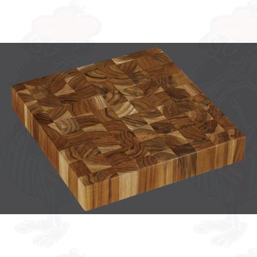 Teak Hakblok 30 x 30 x 5 cm - Teakhout