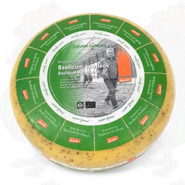 Fromage aux fines herbes basilic-ail Gouda Fromage biodynamique - Demeter | Fromage entier 5 kilos
