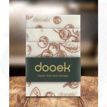 3-pack | Beeswax Wrap Mix - Blueberry Terra Cotta- Cheese Wrap - Dooek | 20x20 * 25x25 * 30x30 cm