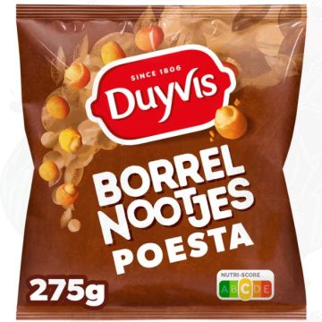 Duyvis Borrelnootjes Poesta Cacahuètes 275 gr