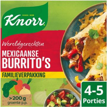 Knorr Wereldgerechten Burrito's XXL Mexicaanse 351 g