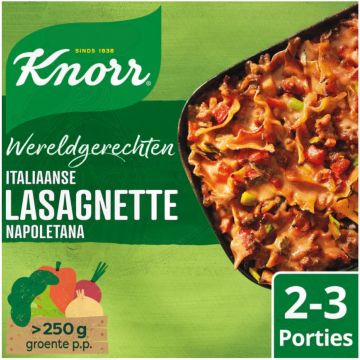 Knorr Wereldgerechten Lasagnette Napoletana Italiaanse 240 g
