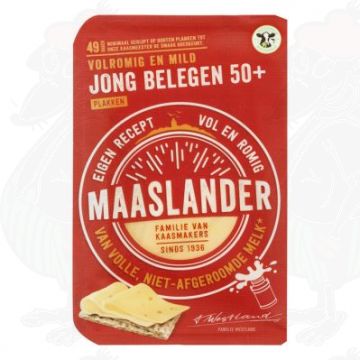 Fromage en tranches Maaslander fromage Jeune affiné 50+ | 175 grammes en tranches