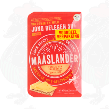 Fromage en tranches Maaslander fromage Jeune affiné 50+ | 350 grammes en tranches