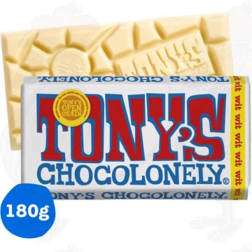 Tony's Chocolonely Blanc Chocolade Reep 28% 180 g