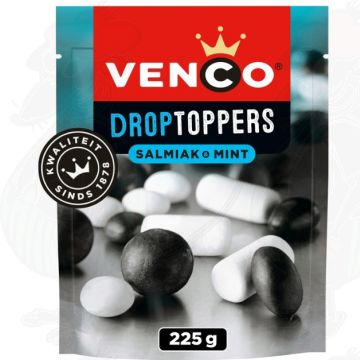 Venco Droptoppers Salmiak en Mint 225 g