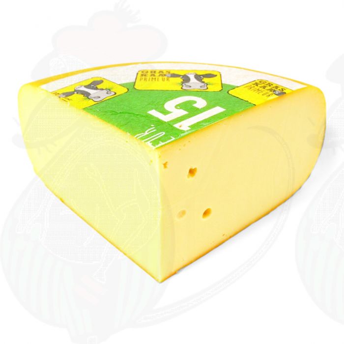 Fromage herbeux- Graskaas - Gouda | Fromage Gouda de qualité supérieure | Quart de fromage 3 kilo main product photo