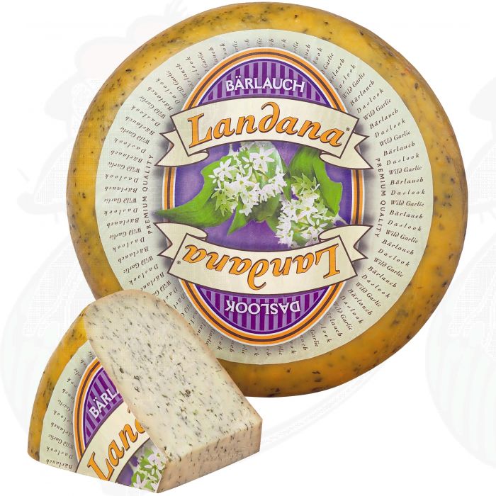 Landana Wild Garlic | Quarter of a cheese 1,1Kilo / 3.3 lbs main product photo